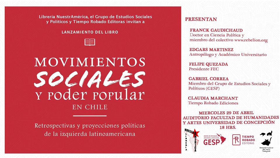 Lanzamiento en Concepción: Movimientos sociales y poder popular en Chile. GESP (coord.)